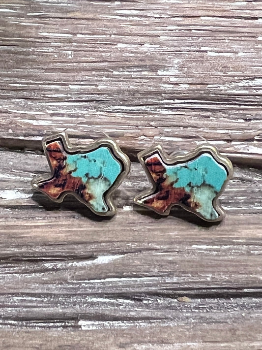 Marbled Texas Earrings