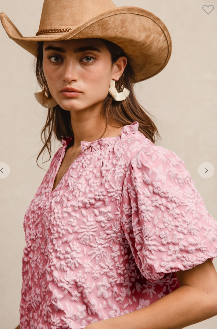 Textured Floral Top