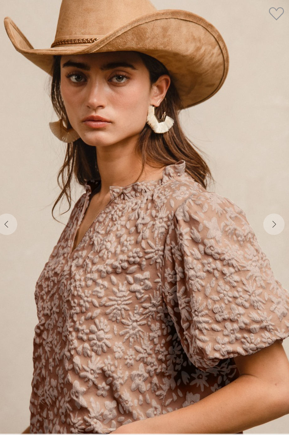 Textured Floral Top