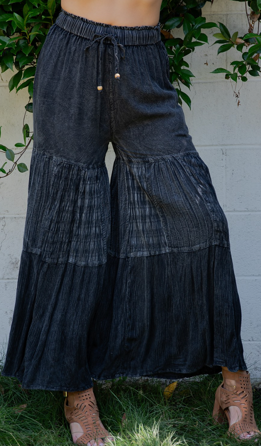 Tiered Print Knit Pants