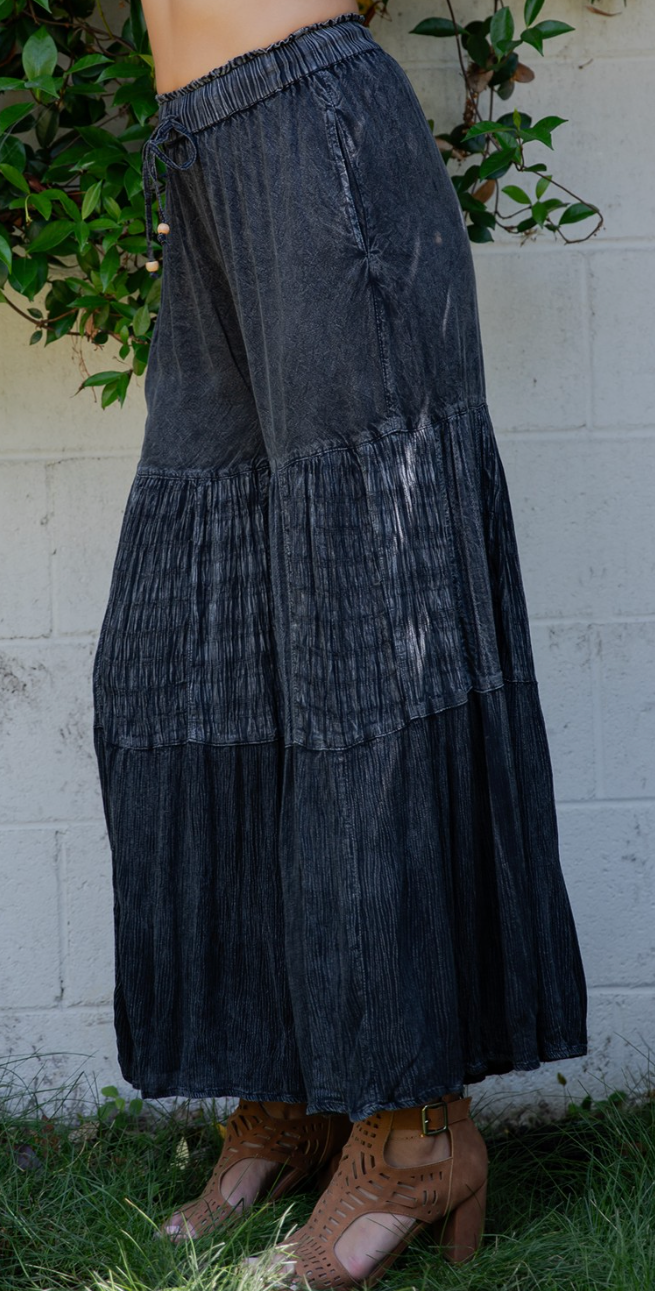 Tiered Print Knit Pants