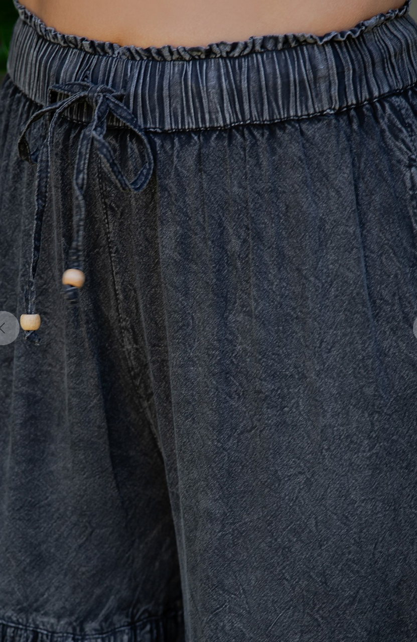 Tiered Print Knit Pants