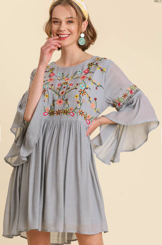 Embroidered Love Dress