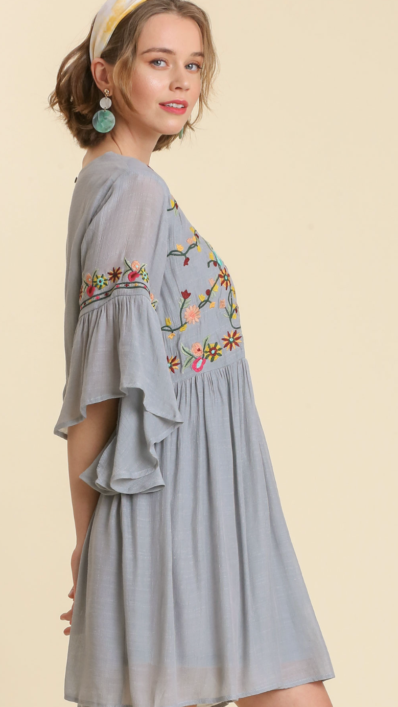 Embroidered Love Dress
