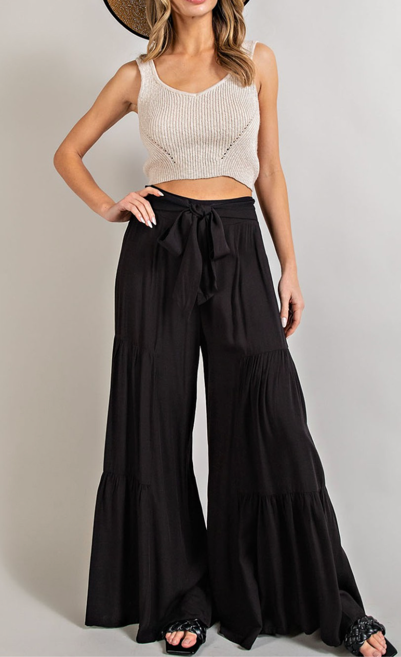 Tiered Wide Leg Pant