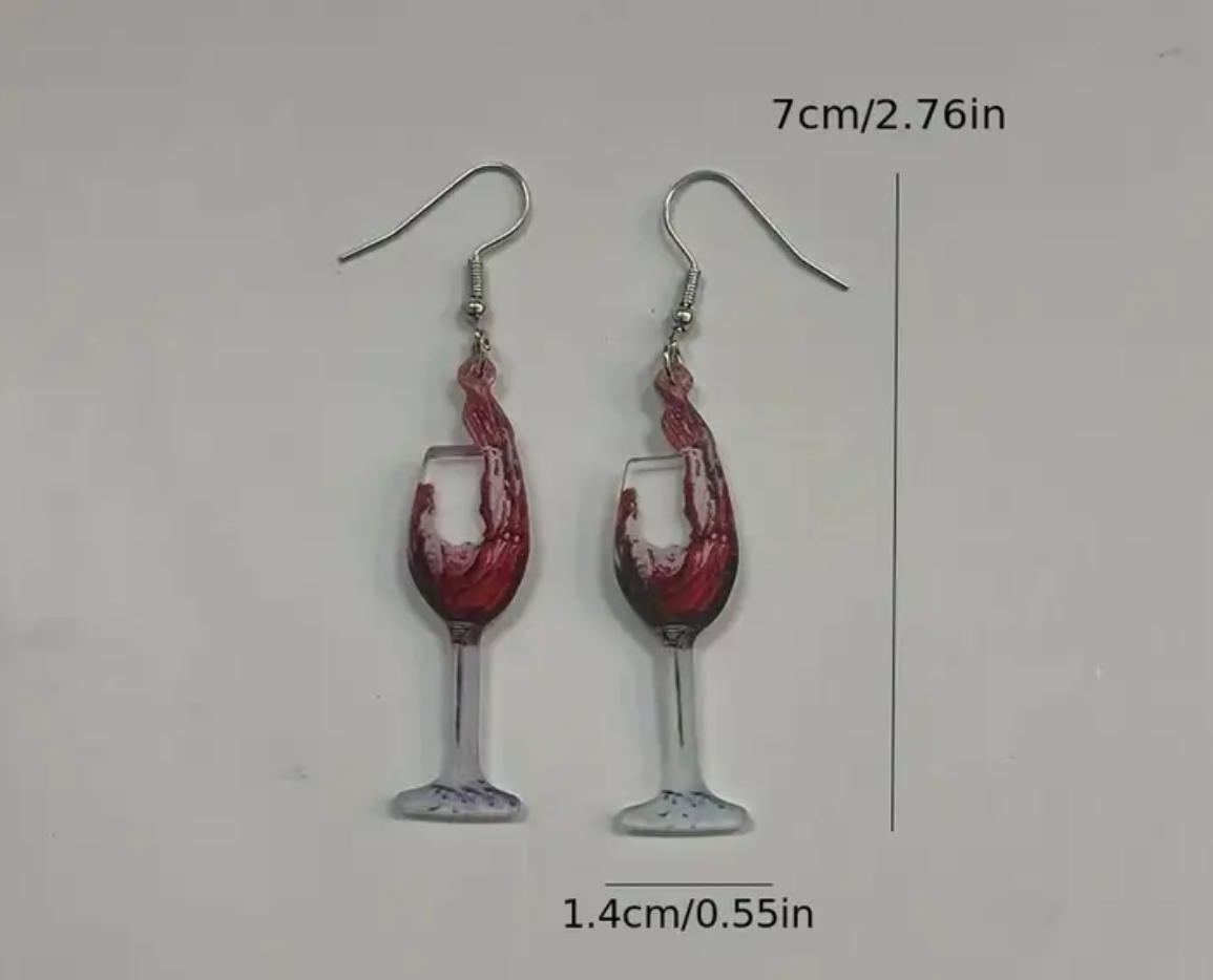Wine Glass Earrings